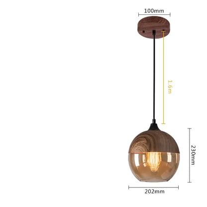 Modern black & clear led glass pendant lamp kitchen light