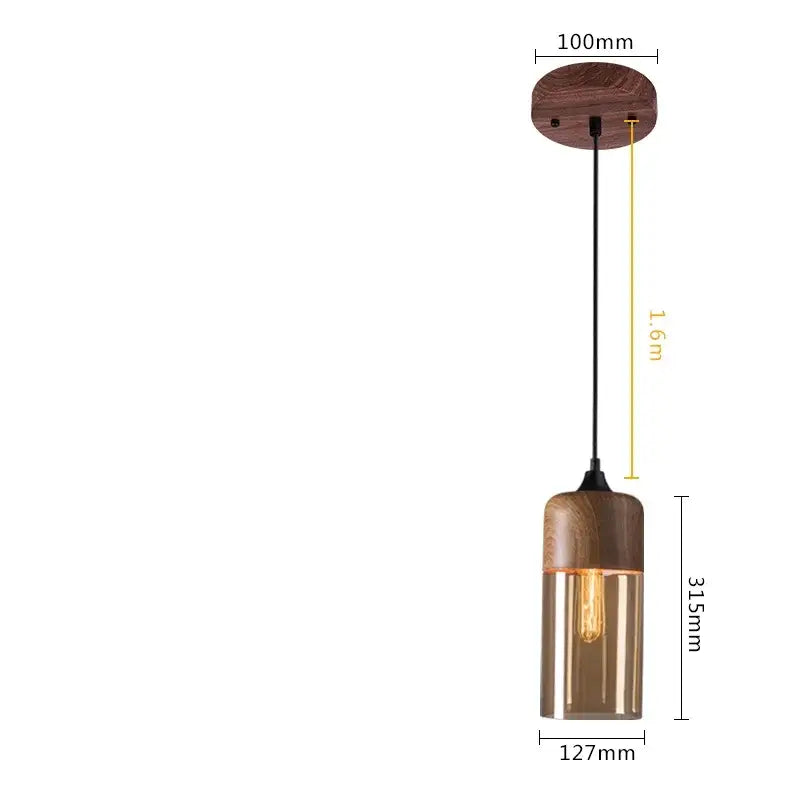 Modern black & clear led glass pendant lamp kitchen light