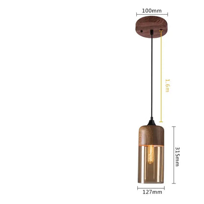 Modern black & clear led glass pendant lamp kitchen light