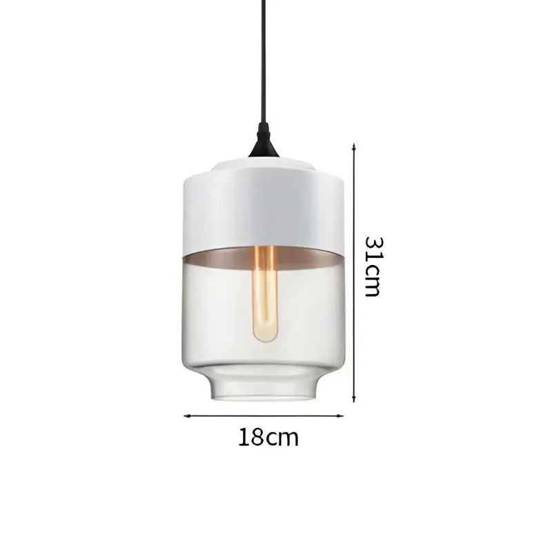 Modern black & clear led glass pendant lamp kitchen light