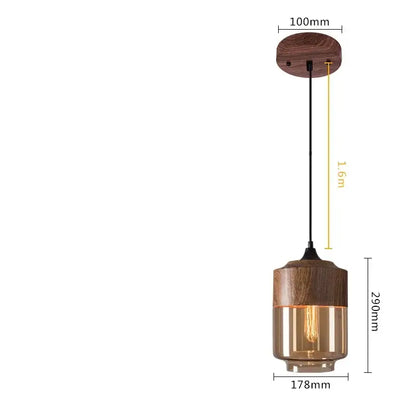 Modern black & clear led glass pendant lamp kitchen light