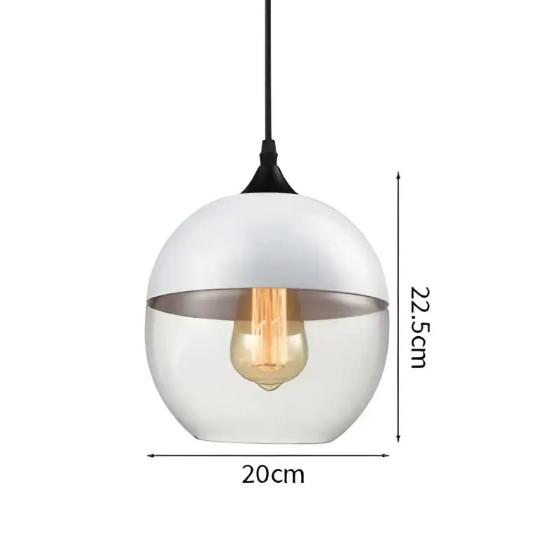 Modern black & clear led glass pendant lamp kitchen light