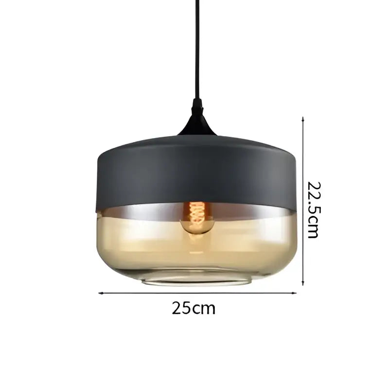 Modern black & clear led glass pendant lamp kitchen light