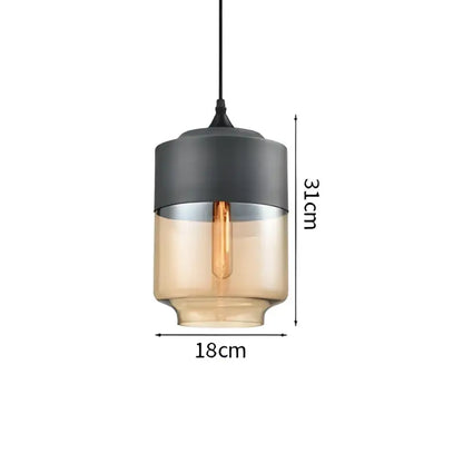 Modern black & clear led glass pendant lamp kitchen light