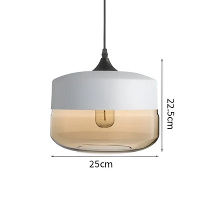 Modern black & clear led glass pendant lamp kitchen light
