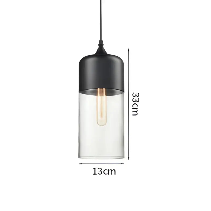 Modern black & clear led glass pendant lamp kitchen light