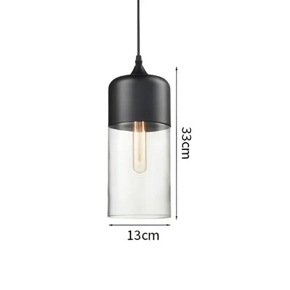 Modern black & clear led glass pendant lamp kitchen light