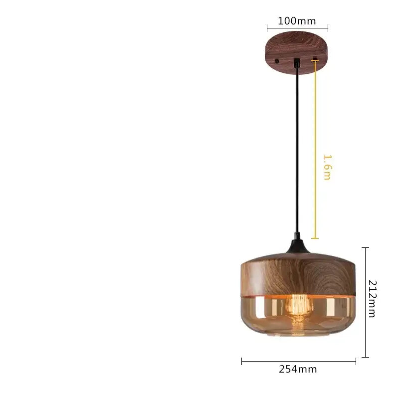 Modern black & clear led glass pendant lamp kitchen light