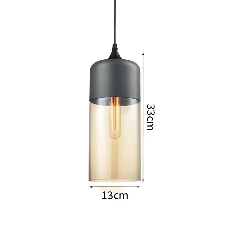 Modern black & clear led glass pendant lamp kitchen light