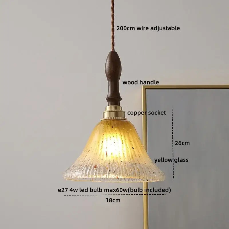 Modern textured glass led pendant light for dining room