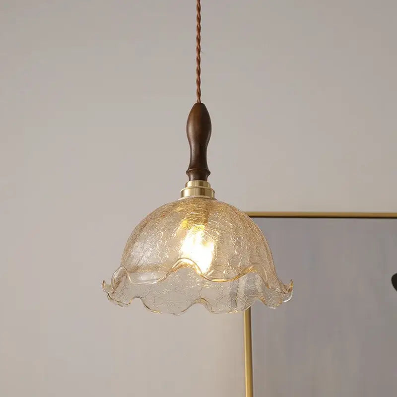 Modern textured glass led pendant light for dining room