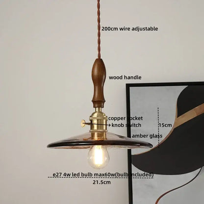 Modern textured glass led pendant light for dining room