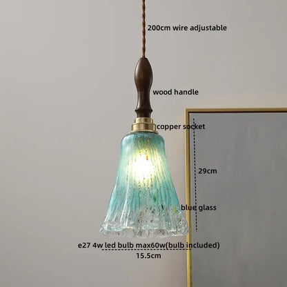 Modern textured glass led pendant light for dining room