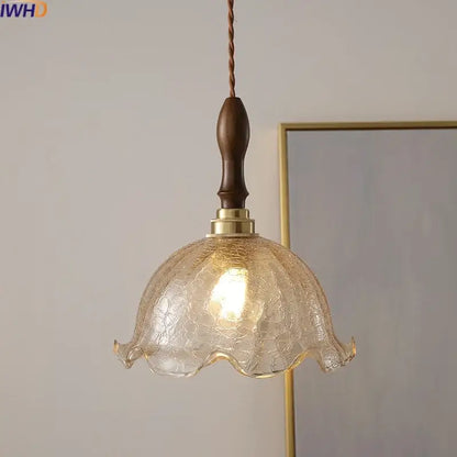 Modern textured glass led pendant light for dining room