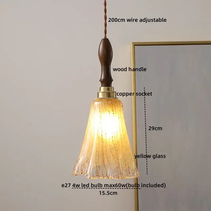 Modern textured glass led pendant light for dining room