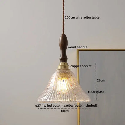 Modern textured glass led pendant light for dining room