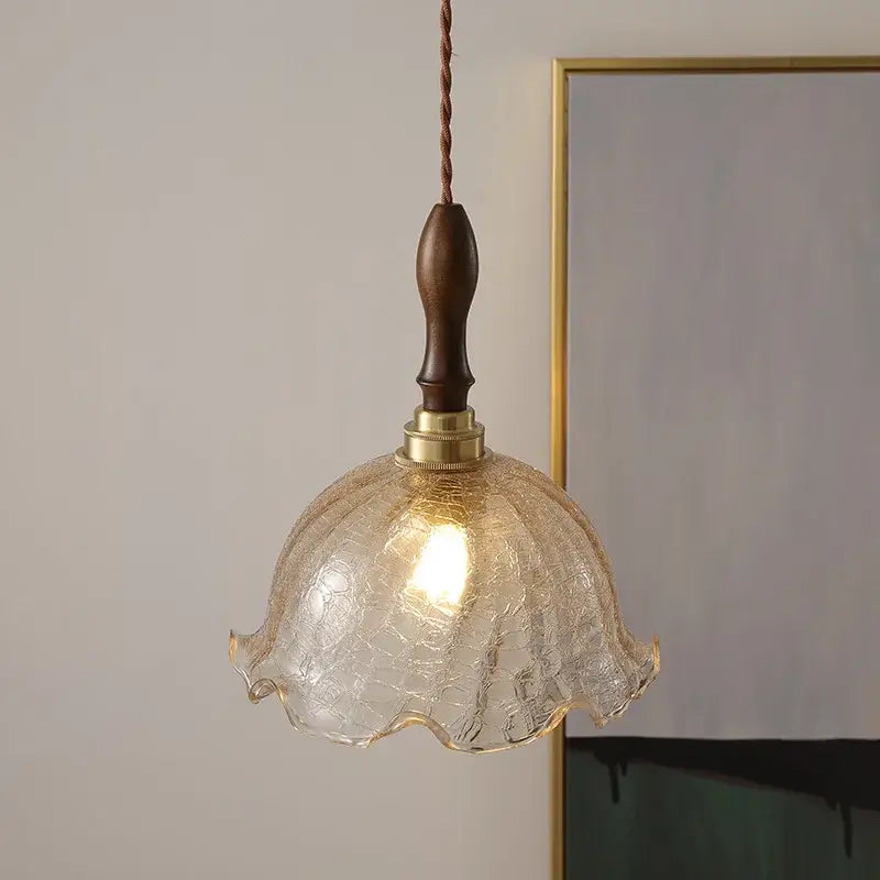 Modern textured glass led pendant light for dining room