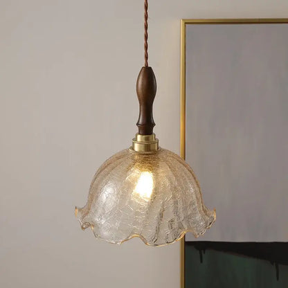 Modern textured glass led pendant light for dining room