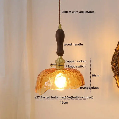 Modern textured glass led pendant light for dining room
