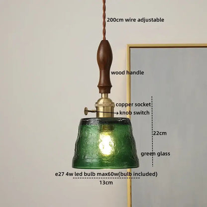 Modern textured glass led pendant light for dining room