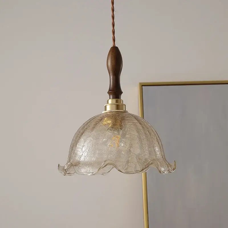 Modern textured glass led pendant light for dining room
