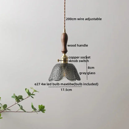 Modern textured glass led pendant light for dining room