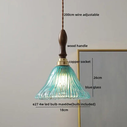 Modern textured glass led pendant light for dining room