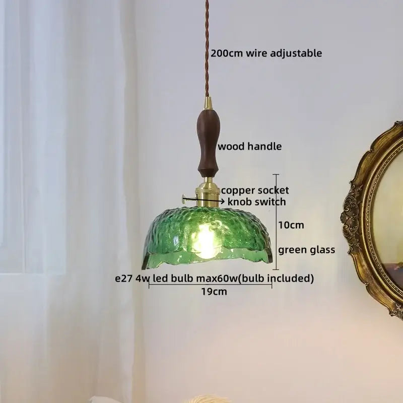 Modern textured glass led pendant light for dining room