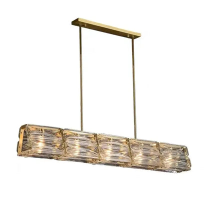 Modern gold led glass pendant light kitchen island chandelier
