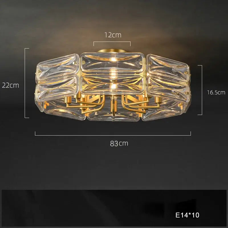 Modern gold led glass pendant light kitchen island chandelier
