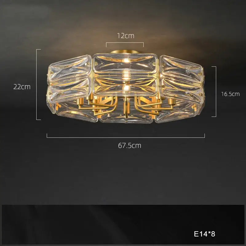 Modern gold led glass pendant light kitchen island chandelier