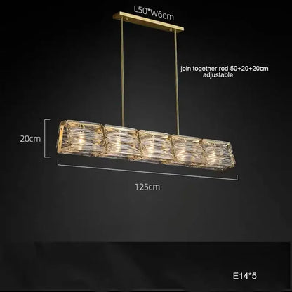 Modern gold led glass pendant light kitchen island chandelier