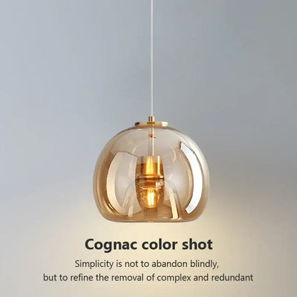 Modern black triple led glass pendant light dining room
