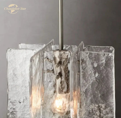 Modern brass led glass pendant light for dining room