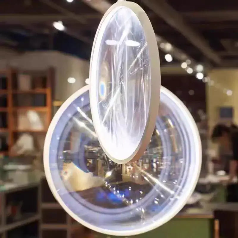 Modern metallic led glass pendant light for living room