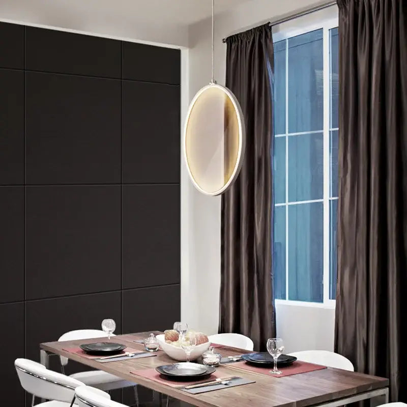 Modern metallic led glass pendant light for living room