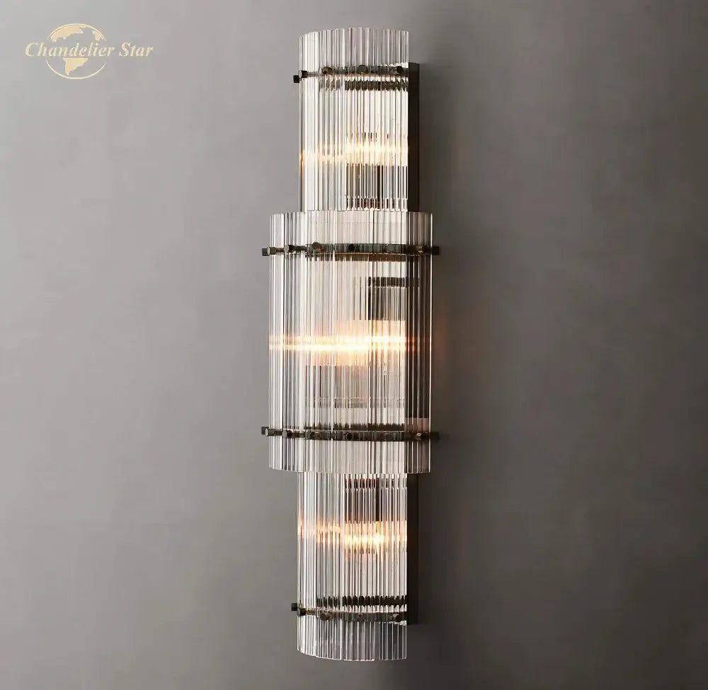 Modern brass led glass san marco wall lamp for bedroom