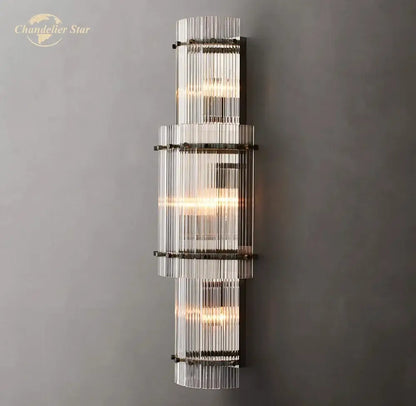Modern brass led glass san marco wall lamp for bedroom
