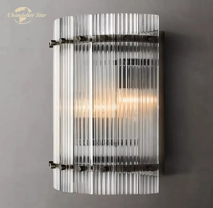 Modern brass led glass san marco wall lamp for bedroom