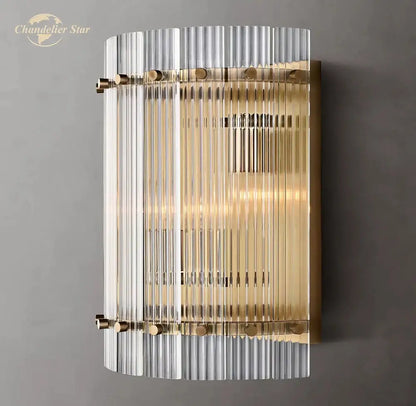 Modern brass led glass san marco wall lamp for bedroom