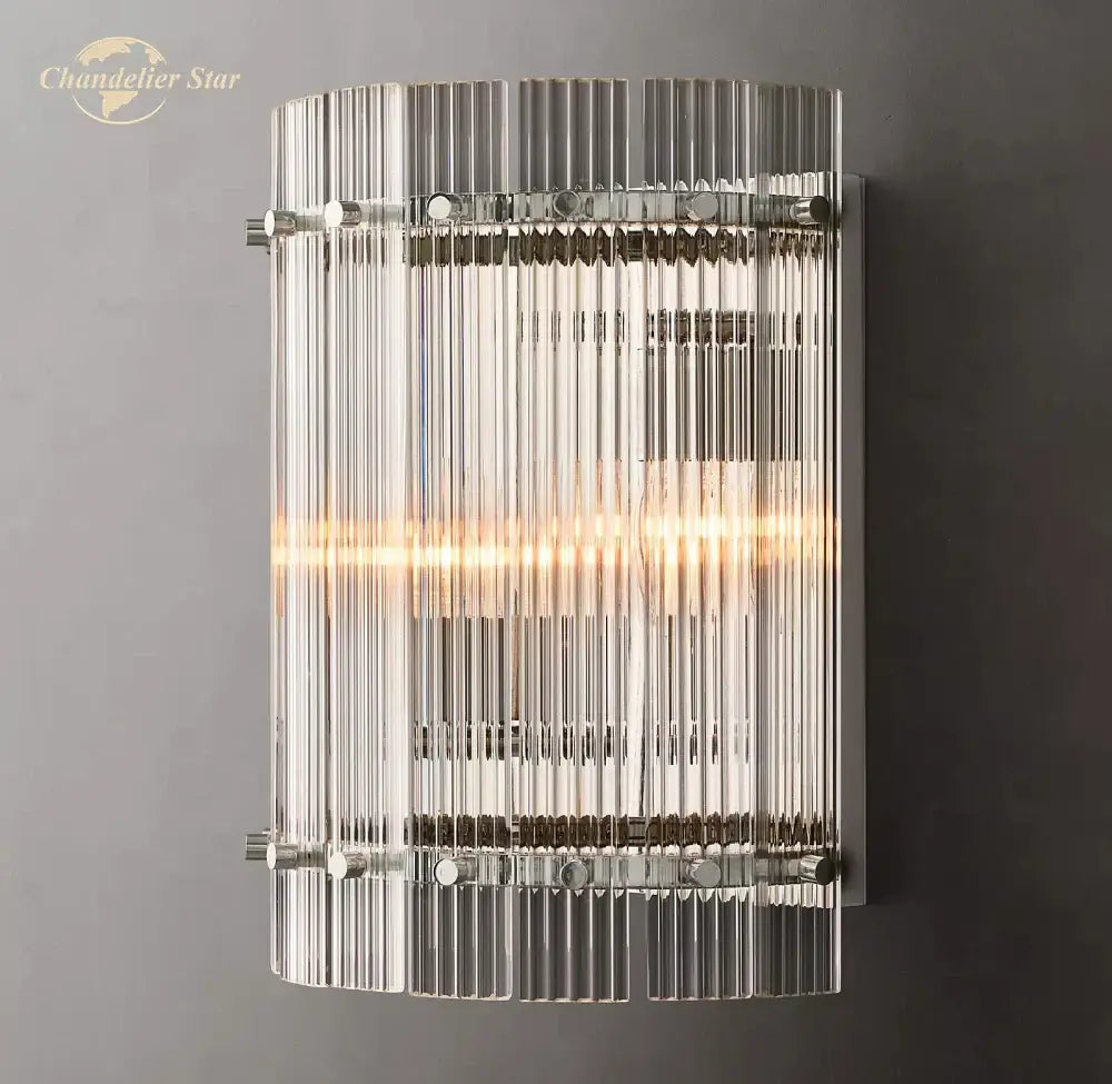 Modern brass led glass san marco wall lamp for bedroom