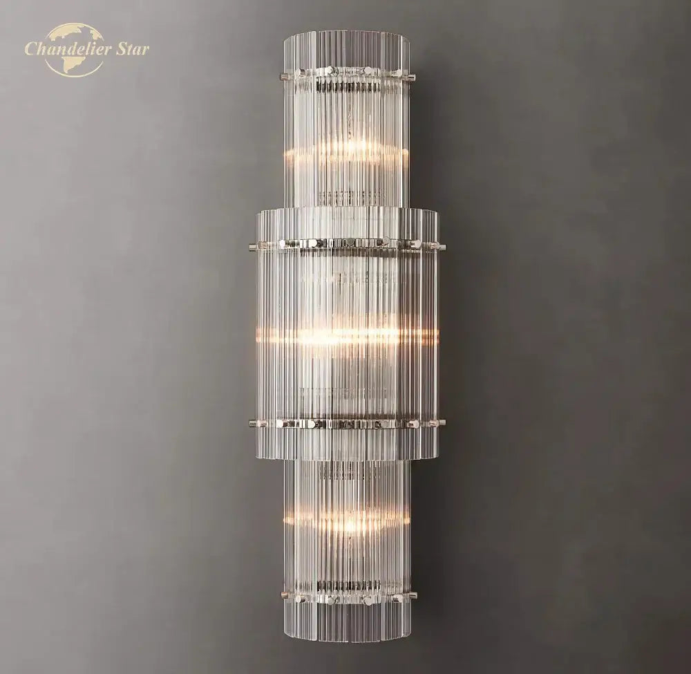 Modern brass led glass san marco wall lamp for bedroom