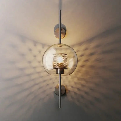 Modern gold honeycomb led glass wall lamp for bedroom decor