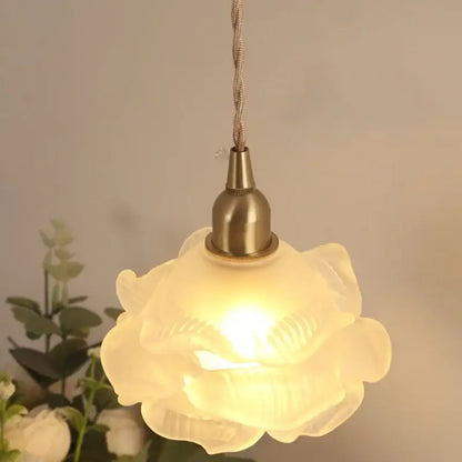 Modern gold flower led glass wall lamp for bedroom luxury decor