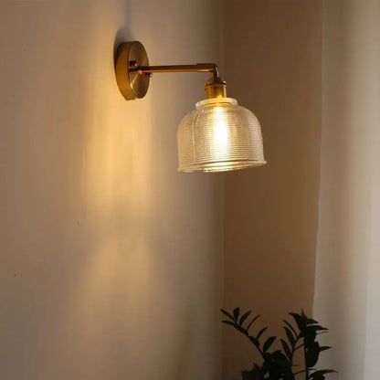 Modern gold etched glass wall lights for bedroom