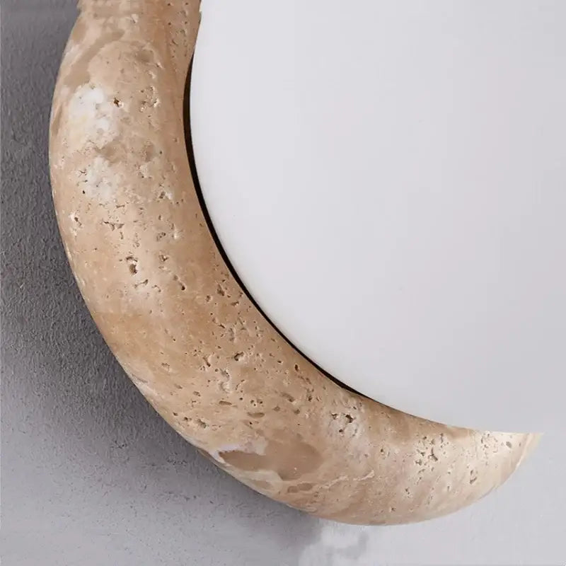 Modern beige stone and glass wall lights – living room led fixture
