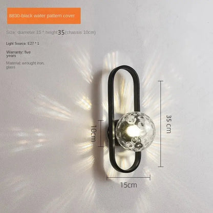 Modern minimalist curved metal wall sconce lamp for bedroom