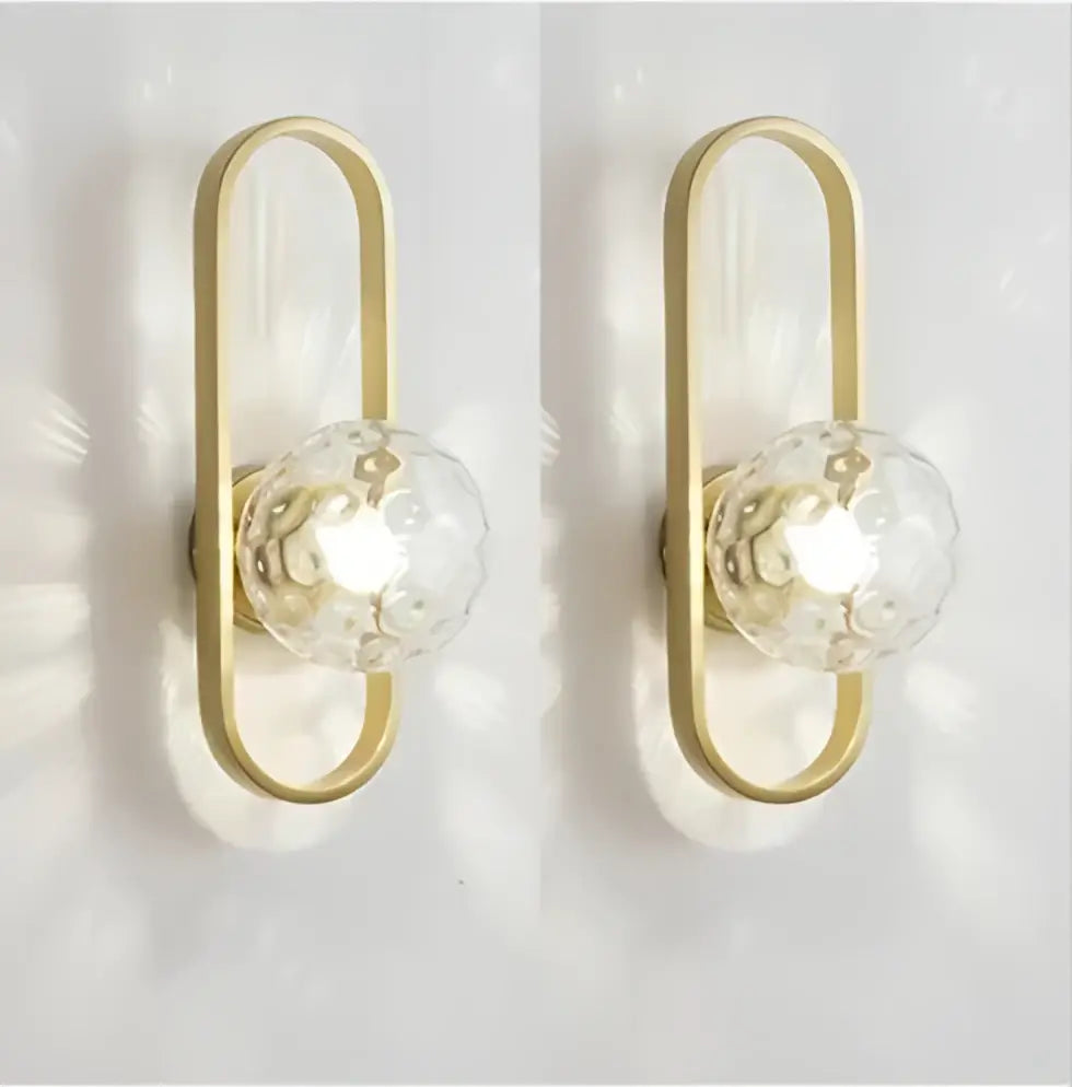 Modern minimalist curved metal wall sconce lamp for bedroom