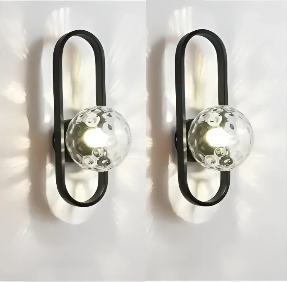 Modern minimalist curved metal wall sconce lamp for bedroom