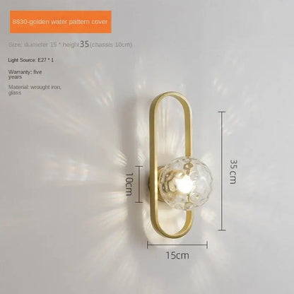 Modern minimalist curved metal wall sconce lamp for bedroom